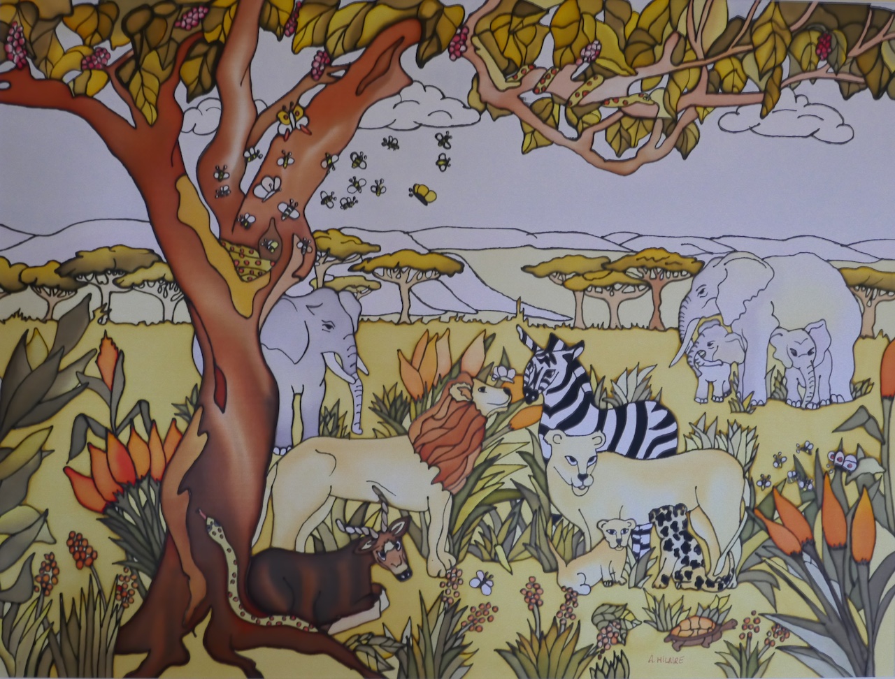 Peinture sur Soie