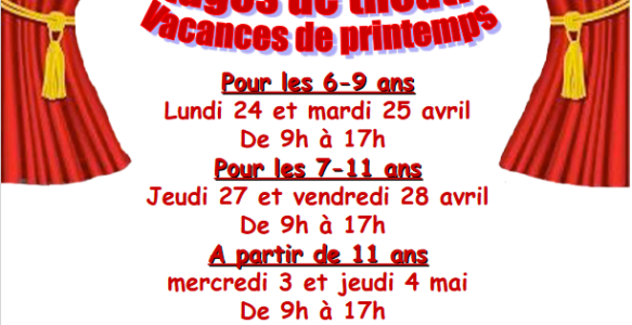 Stage vacances de printemps 2025