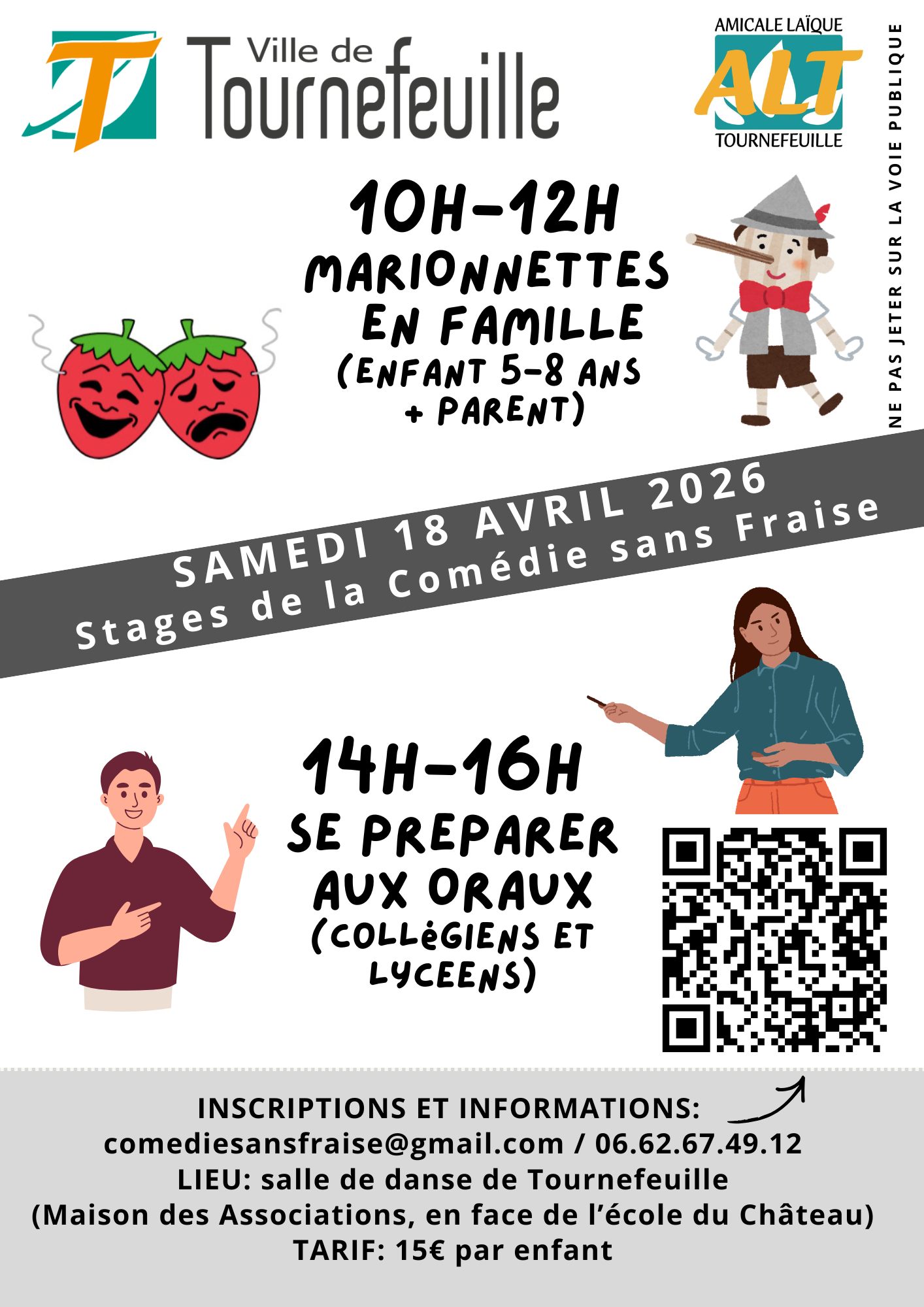 Stages de théâtre du 18 avril