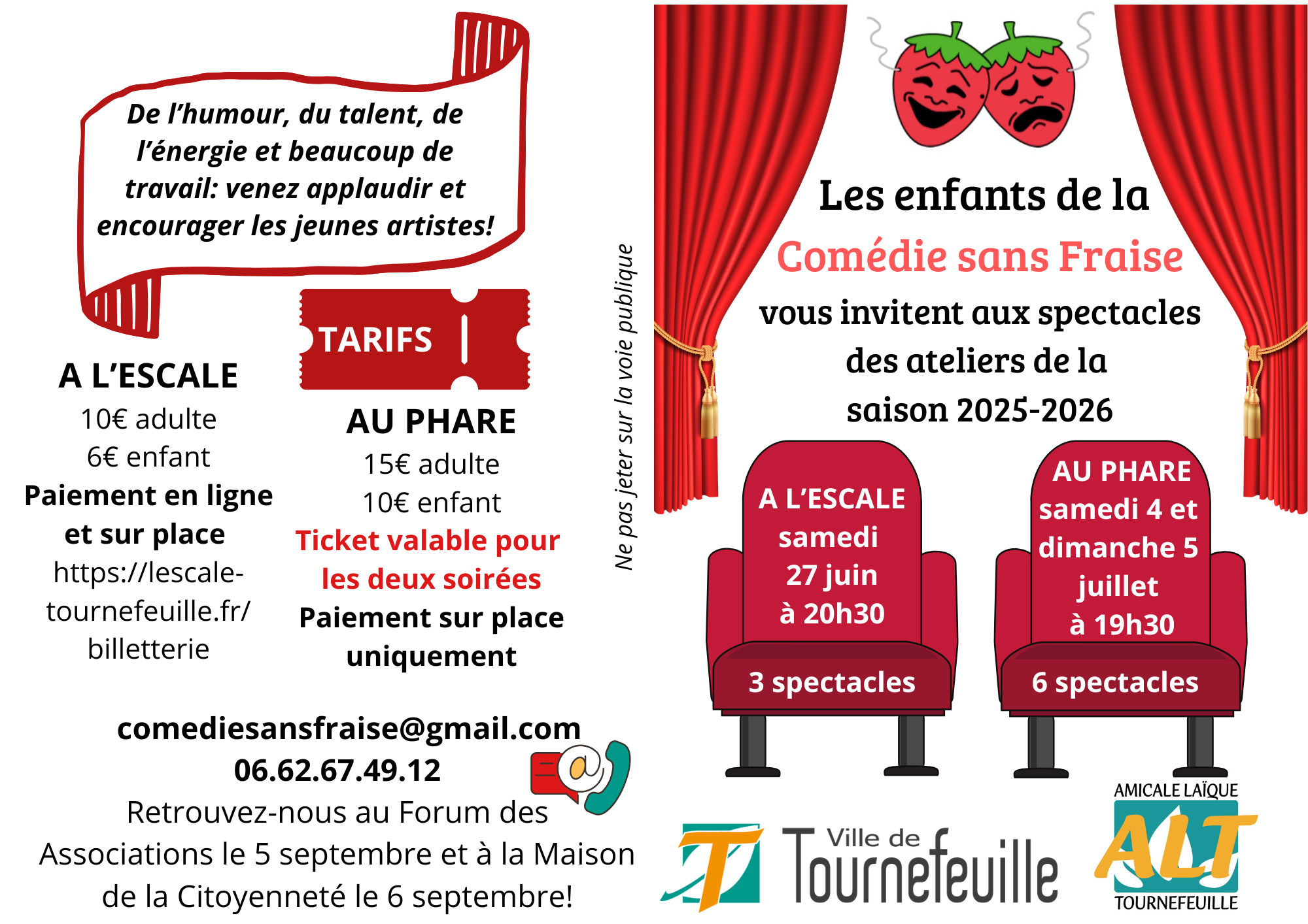 Spectacles des ateliers de La Comédie Sans Fraise